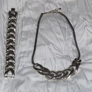 2pc SET Brighton Venetian Canals Necklace & Bracelet Silver Fashion Jewelry